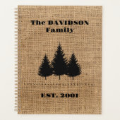 Rustieke jute cabine bossen planner (Voorkant)