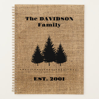 Rustieke jute cabine bossen planner