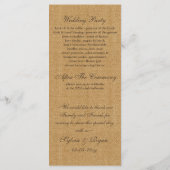 rustieke jute ivoor rozen mason jars programma's (Achterkant)