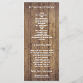 rustieke jute zonnebloemen lichten bruiloft progra programma (Achterkant)