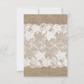 Rustieke jute zonnebloemen redden de datum bruilof save the date (Achterkant)