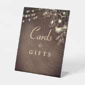 Rustieke Kaarten en geschenken Trouwbord Reclamebord Met Voetstuk (Voorkant)