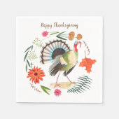 Rustieke kalkoen thanksgiving servet (Voorkant)