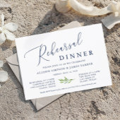 Rustieke kalligrafie groen Navy repetitie diner Kaart