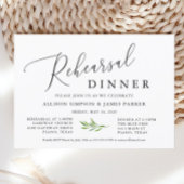 Rustieke kalligrafie groen proefdiners kaart