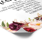 Rustieke kalligrafie huwelijks herdenking tafel bo poster (Hoek)