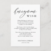 Rustieke kalligrafie huwelijksreis wens  informatiekaartje (Voorkant)