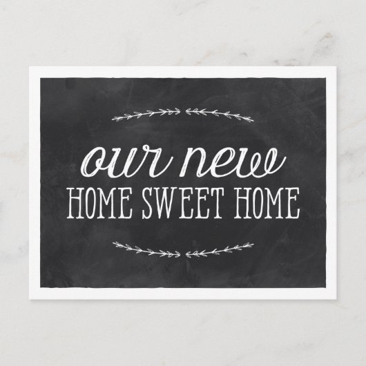 rustieke kalligrafie | Nieuwe startpunt Aankondigingskaart (Voorkant)