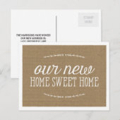 rustieke kalligrafie | Nieuwe startpunt Aankondigingskaart (Voorkant / Achterkant)