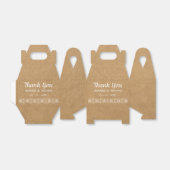 Rustieke kalligrafie papier bruiloft dank u bedankdoosjes (Uitgevouwen)