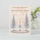 Rustieke kampeer Bachelorette uitnodiging, 5x7 op  Kaart (Staand voorkant)