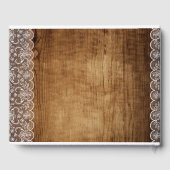 Rustieke kant Custom Branded EVENT Keepsake Persoo Gastenboek (Achterkant)