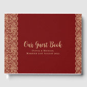 Rustieke kant Custom Branded EVENT Keepsake Persoo Gastenboek (Voorkant)