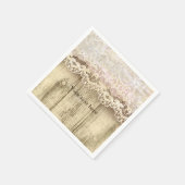 Rustieke  Kant Houten Diner Cocktail servetten (Hoek)