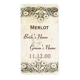 Rustieke kant op burlap land bruiloft etiket