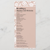 Rustieke kanten bruiloft programma (Voorkant)