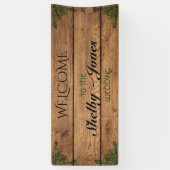 Rustieke Keltische Claddagh Bruiloft Banner (Verticaal)