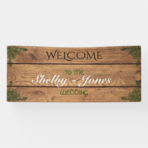 Rustieke Keltische Claddagh Bruiloft Banner