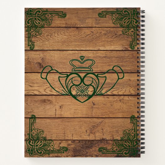 Rustieke Keltische Claddagh Bruiloft Planner Notitieboek (Achterkant)