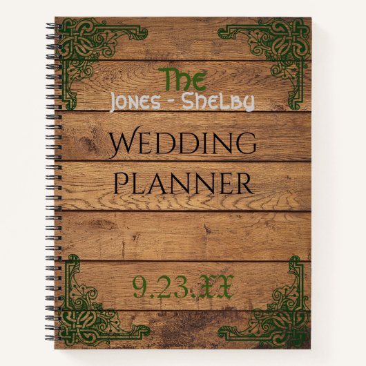 Rustieke Keltische Claddagh Bruiloft Planner Notitieboek (Voorkant)