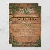 Rustieke Keltische Claddagh bruiloft uitnodiging (Voorkant / Achterkant)