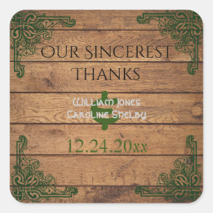 Rustieke Keltische Claddagh Dank u Sticker