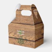 Rustieke Keltische Claddagh houten textuur Bedankdoosjes (Voorkant Zijde)