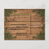Rustieke Keltische Claddagh RSVP-kaart Uitnodiging Briefkaart (Achterkant)