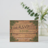 Rustieke Keltische Claddagh RSVP-kaart Uitnodiging Briefkaart (Staand voorkant)