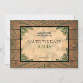 Rustieke Keltische Claddagh Save the Date Kaart (Voorkant)