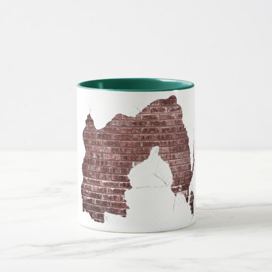 Rustieke Keramische Brick Wall Peeling gips Mok (Midden)