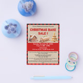 Rustieke kerst Bake Sale Fondsenwerving Flyer (Enkel)