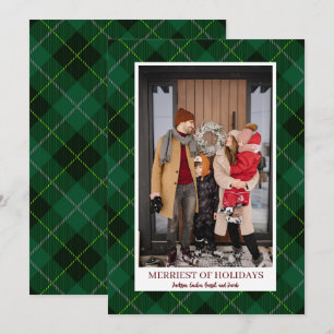 Rustieke Kerst Boerderij Flanel Vakantie Foto Feestdagenkaart