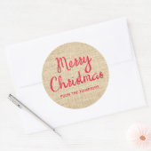 Rustieke Kerst Burlap Van Naam Gift Stickers (Envelop)