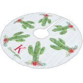 Rustieke Kerst Cactus Zuidwest Monogram Kerstboom Rok (Gekanteld)