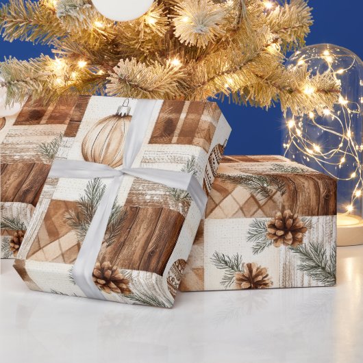 Rustieke kerst cadeaupapier (Feestdagen)