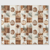 Rustieke kerst cadeaupapier (Vlak)