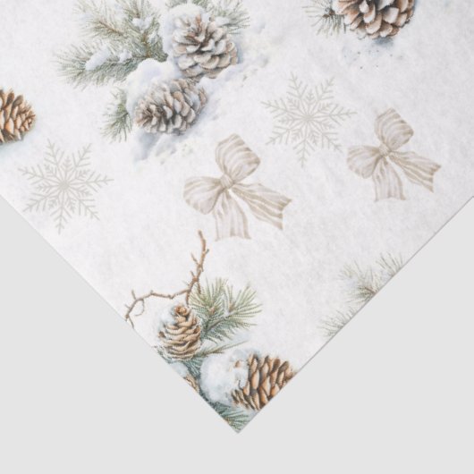 rustieke kerst dennenappels tissuepapier (Detail)