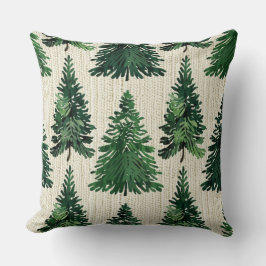 Rustieke kerst groenblijvende bomen kussen