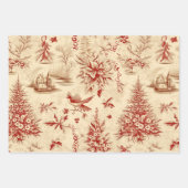  rustieke kerst inpakpapier vogels (Voorkant)