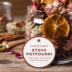 Rustieke Kerst Kachel Potpourri Bedankjes Labels