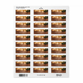 Rustieke kerst land mistletoe string lichten etiket (Full Sheet)