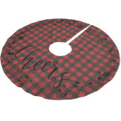 Rustieke kerst, rode cheque geruit, kerstboom rok (Gekanteld)