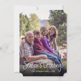 Rustieke Kerst Traditionele Vlakke Vakantiefoto Feestdagenkaart