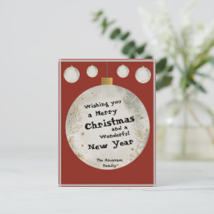 Rustieke Kerst Versiering Zalig Kerstmis Familieka Briefkaart