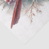 Rustieke Kerst Waterverf Kardinalen Decoupage Tissuepapier (Detail)