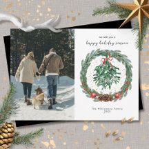 Rustieke Kerst Waterverf Krans Mistletoe 