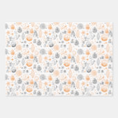 Rustieke Kerst Wrapping Papier Blad Set van 3 Inpakpapier Vel (Voorkant 2)
