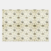 Rustieke Kerst Wrapping Papier Blad Set van 3 Inpakpapier Vel (Voorkant 2)