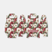  rustieke kerstbloemen bladeren Pattern Bedankdoosjes (Uitgevouwen)